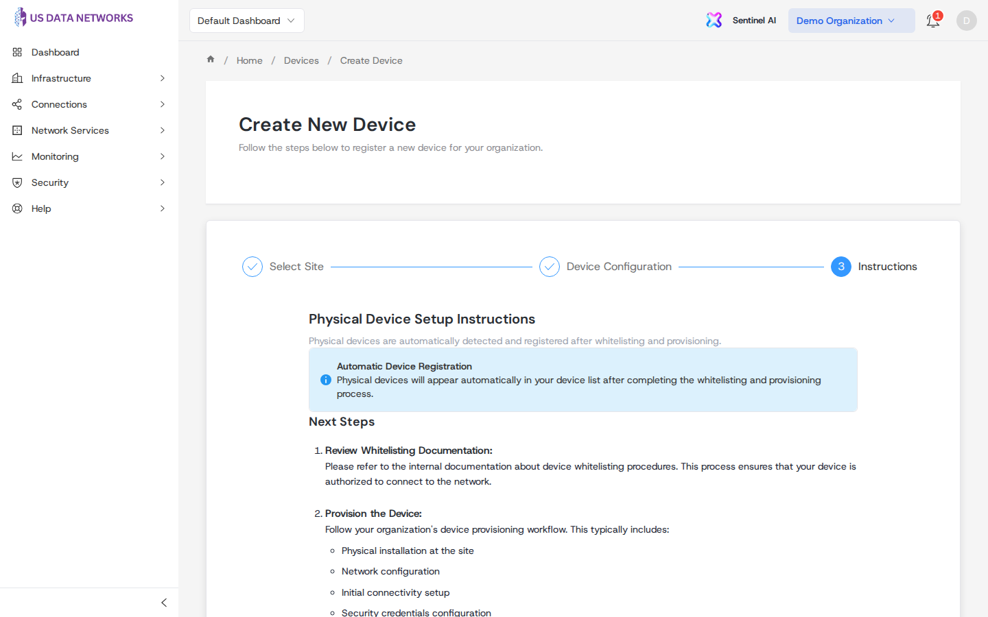 Physical device instructions