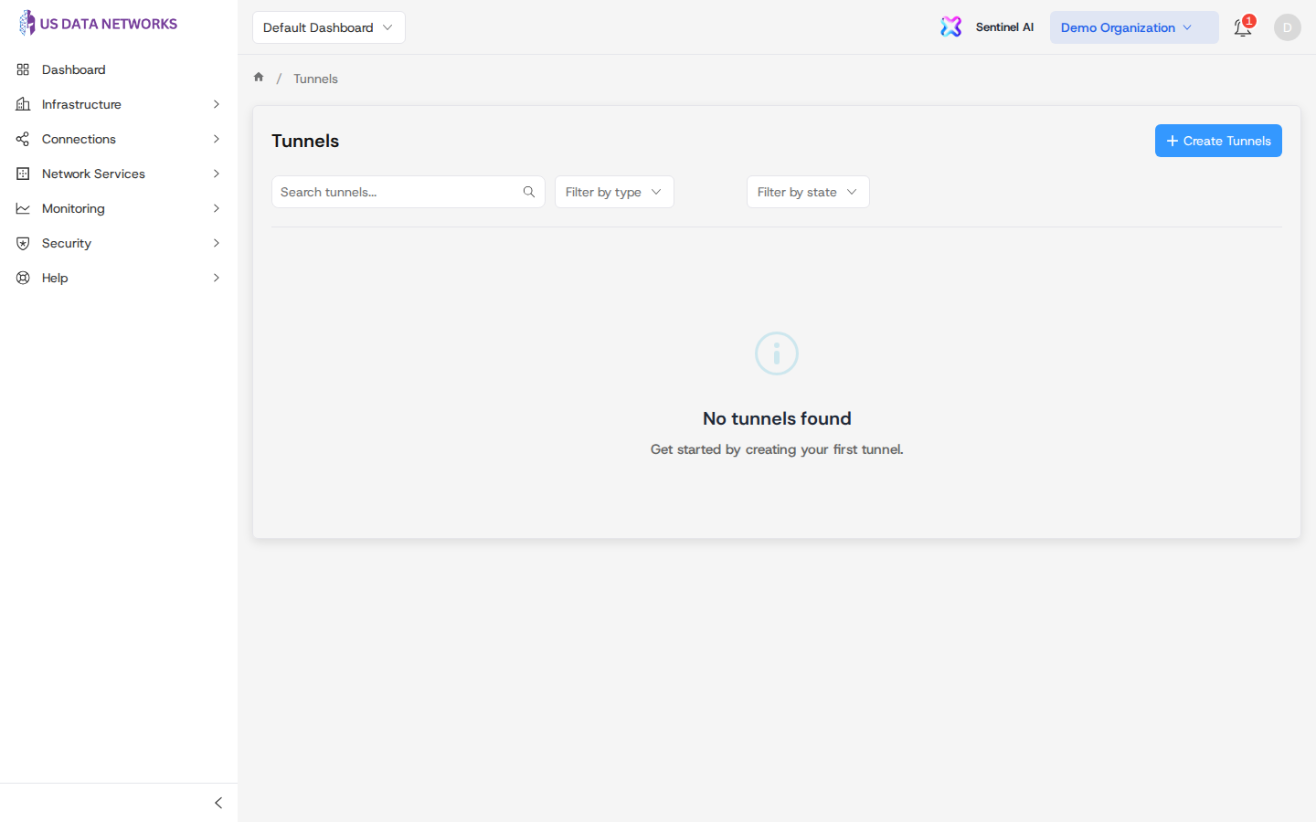 Tunnel detail — Overview tab
