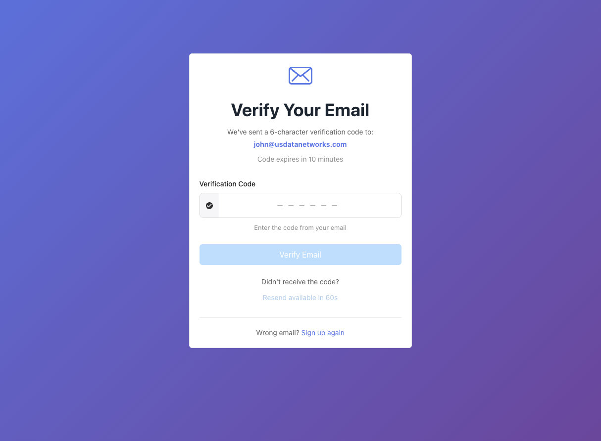 Verify Page